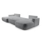 Narożnik FUEGO XL wolnostojący układ U z funkcją spania w tkaninie Bubble 06 DomoHome
