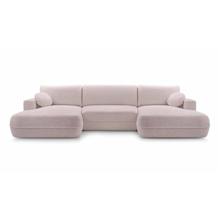 Narożnik FUEGO XL wolnostojący układ U z funkcją spania w tkaninie Bubble 08 DomoHome