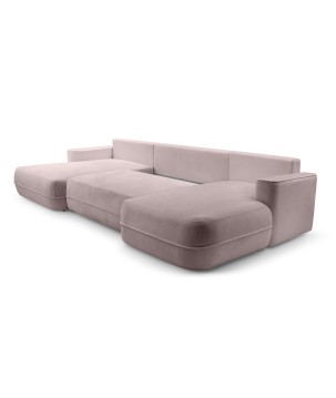 Narożnik FUEGO XL wolnostojący układ U z funkcją spania w tkaninie Bubble 08 DomoHome