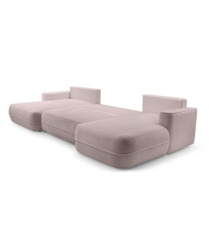 Narożnik FUEGO XL wolnostojący układ U z funkcją spania w tkaninie Bubble 08 DomoHome