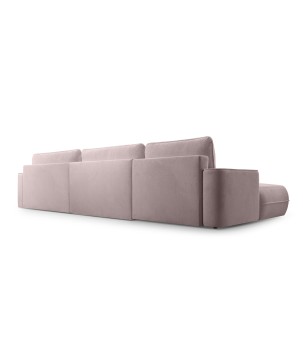 Narożnik FUEGO XL wolnostojący układ U z funkcją spania w tkaninie Bubble 08 DomoHome