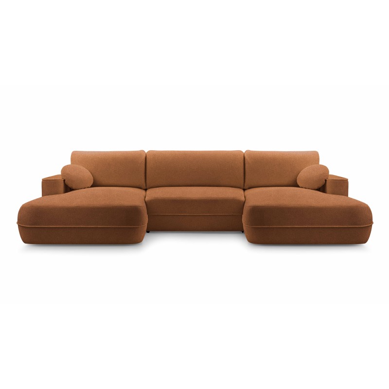 Narożnik FUEGO XL wolnostojący układ U z funkcją spania w tkaninie Bubble 10 DomoHome