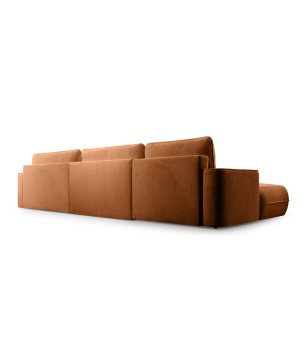 Narożnik FUEGO XL wolnostojący układ U z funkcją spania w tkaninie Bubble 10 DomoHome