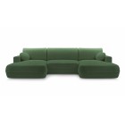 Narożnik FUEGO XL wolnostojący układ U z funkcją spania w tkaninie Bubble 12 DomoHome