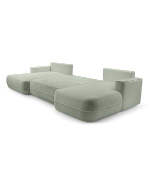 Narożnik FUEGO XL wolnostojący układ U z funkcją spania w tkaninie Bubble 13 DomoHome