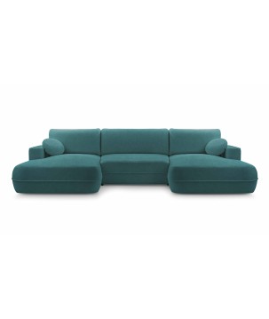 Narożnik FUEGO XL wolnostojący układ U z funkcją spania w tkaninie Bubble 14 DomoHome
