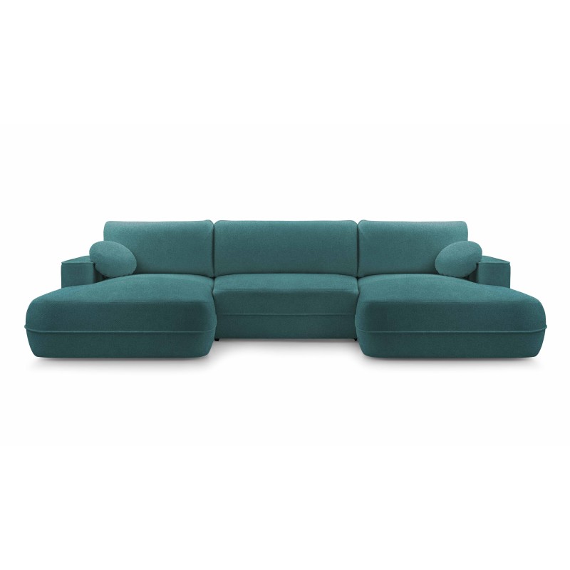 Narożnik FUEGO XL wolnostojący układ U z funkcją spania w tkaninie Bubble 14 DomoHome