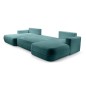 Narożnik FUEGO XL wolnostojący układ U z funkcją spania w tkaninie Bubble 14 DomoHome