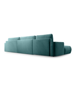 Narożnik FUEGO XL wolnostojący układ U z funkcją spania w tkaninie Bubble 14 DomoHome