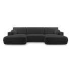 Narożnik FUEGO XL wolnostojący układ U z funkcją spania w tkaninie Bubble 17 DomoHome