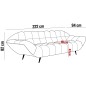 Sofa GAPPA 3 osobowa wolnostojąca w tkaninie MONOLITH 02 WERSAL