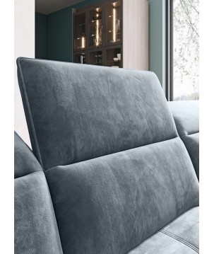 Narożnik COLOMBO XL Lewostronny z elektryczną regulacją siedziska w tkaninie PALLADIUM 15 WERSAL