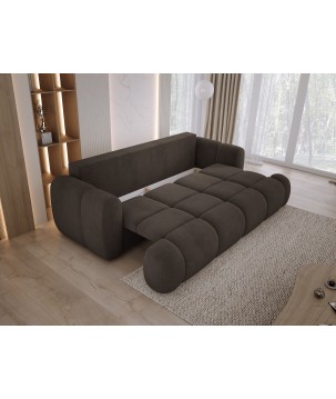 Sofa Kanapa BOMO 3 osobowa z funkcją spania i pojemnikiem w tkaninie SALVADOR 04 WERSAL