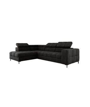 Narożnik PABLOS układ L strona Prawa w tkaninie VOGUE 18 regulowane zagłówki z funkcją spania