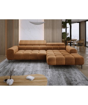 Narożnik PLAZA MINI Prawostronny w tkaninie EDEN 10 WERSAL