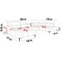 Narożnik PLAZA XL Lewostronny Tkanina CLOUD 82 WERSAL