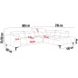 Narożnik PLAZA L Lewostronny w tkaninie Solar 16 WERSAL