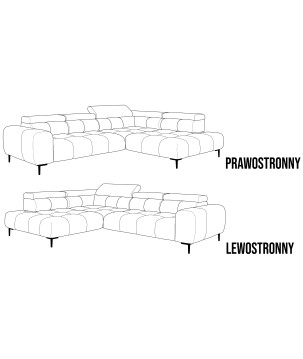 Narożnik PLAZA L Lewostronny w tkaninie Promocyjnej APHRODITE 22 WERSAL