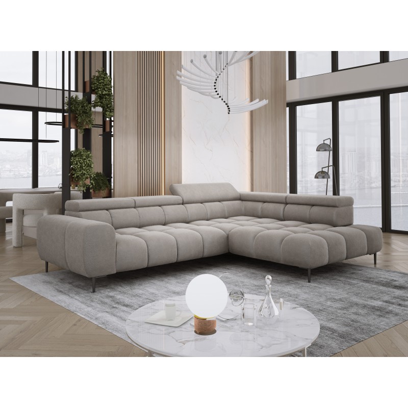Narożnik PLAZA L Prawostronny w tkaninie Promocyjnej APHRODITE 04 WERSAL