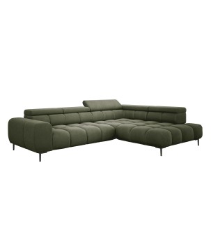Narożnik PLAZA L Prawostronny w tkaninie Promocyjnej APHRODITE 12 WERSAL