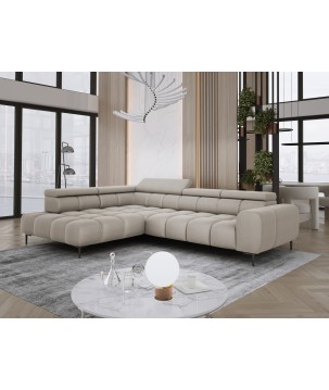 Narożnik PLAZA L Lewostronny w tkaninie Promocyjnej SOLAR 16 WERSAL