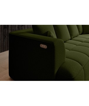 Sofa ALBIO BigSofa z elektryczną regulacją siedziska funkcja spania w tkaninie SERENO 690 WERSAL
