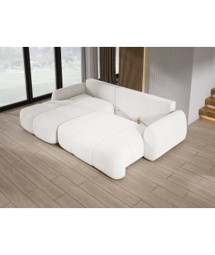 Narożnik COCO z funkcją spania poduszkami i pojemnikiem Now Or Never 01 DOMOHOME