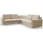 Narożnik LAREN nowoczesna sofa z funkcją spania pojemnik na pościel lewa strona CASTEL 15 251x251x85 cm