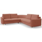 Narożnik LAREN nowoczesna sofa z funkcją spania pojemnik na pościel lewa strona CASTEL 55 251x251x85 cm