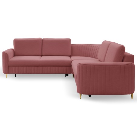 Narożnik LAREN nowoczesna sofa z funkcją spania pojemnik na pościel lewa strona CASTEL 59 251x251x85 cm