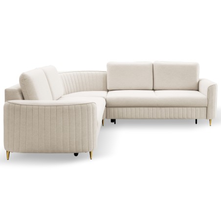 Narożnik LAREN nowoczesna sofa z funkcją spania pojemnik na pościel prawa strona CASTEL 03 251x251x85 cm