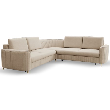 Narożnik LAREN nowoczesna sofa z funkcją spania pojemnik na pościel prawa strona CASTEL 15 251x251x85 cm