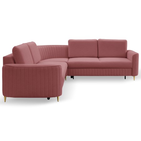 Narożnik LAREN nowoczesna sofa z funkcją spania pojemnik na pościel prawa strona CASTEL 59 251x251x85 cm