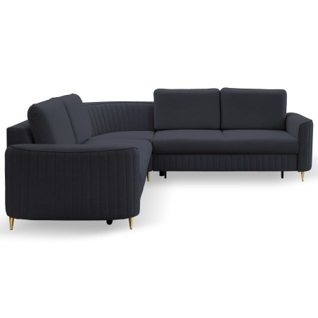 Narożnik LAREN nowoczesna sofa z funkcją spania pojemnik na pościel prawa strona CASTEL 79 251x251x85 cm