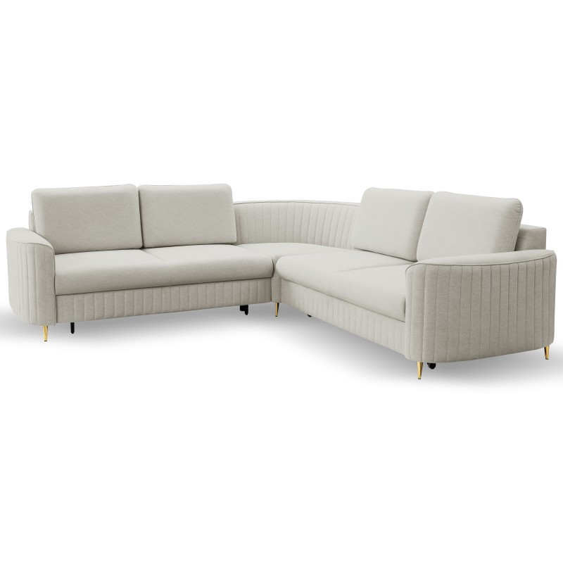 Narożnik LAREN nowoczesna sofa z funkcją spania pojemnik na pościel prawa strona CASTEL 80 251x251x85 cm