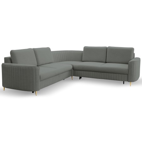 Narożnik LAREN nowoczesna sofa z funkcją spania pojemnik na pościel prawa strona CASTEL 93 251x251x85 cm