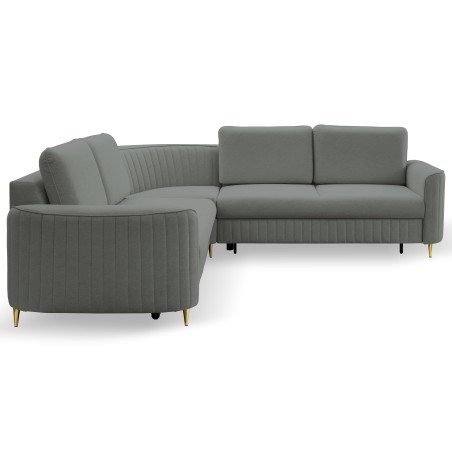 Narożnik LAREN nowoczesna sofa z funkcją spania pojemnik na pościel prawa strona CASTEL 93 251x251x85 cm