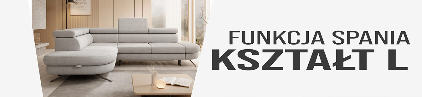 Narożniki w kształcie L z funkcją spania Wersal, rozkładane - sklep internetowy Domo Home